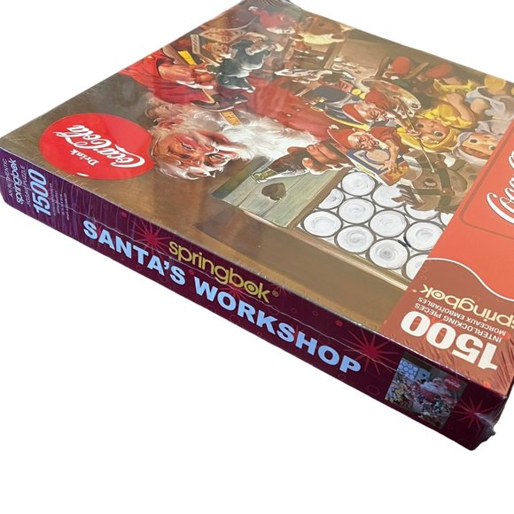 Springbok Santa's Workshop Coca-Cola 1500 Piece Jigsaw Puzzle NEW - Picture 3 of 4